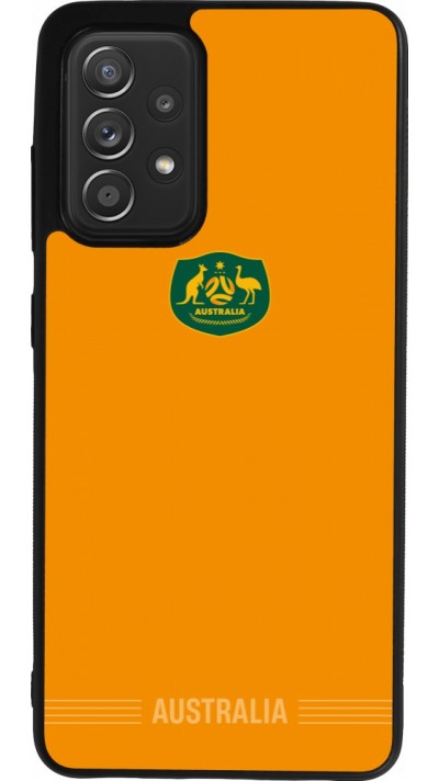 Coque Samsung Galaxy A52 - Silicone rigide noir Maillot de football Australie 2026 personnalisable