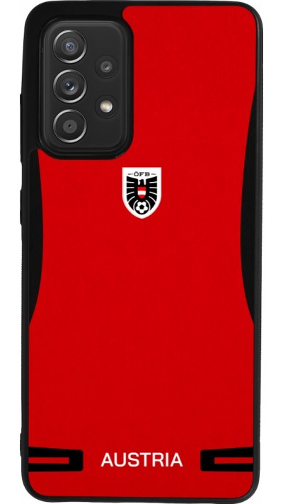 Samsung Galaxy A52 Case Hülle - Silikon schwarz O?sterreich 2026 personalisierbares Fussballtrikot