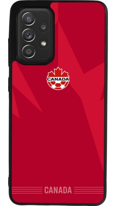Coque Samsung Galaxy A52 - Silicone rigide noir Maillot de football Canada 2026 personnalisable