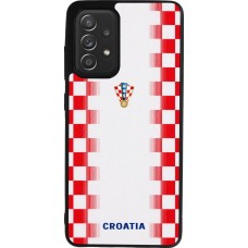 Samsung Galaxy A52 Case Hülle - Silikon schwarz Kroatien 2026 personalisierbares Fussballtrikot