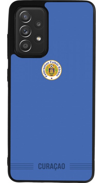 Coque Samsung Galaxy A52 - Silicone rigide noir Maillot de football Curaçao 2026 personnalisable