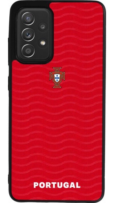 Samsung Galaxy A52 Case Hülle - Silikon schwarz Portugal 2026 personalisierbares Fussballtrikot