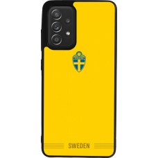 Samsung Galaxy A52 Case Hülle - Silikon schwarz Schweden 2026 personalisierbares Fussballtrikot