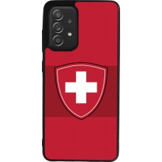 Samsung Galaxy A52 Case Hülle - Silikon schwarz Hockey World Championship Ecusson Suisse