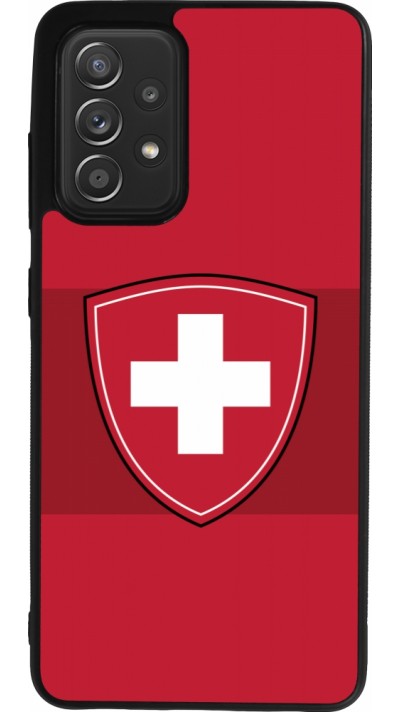Samsung Galaxy A52 Case Hülle - Silikon schwarz Hockey World Championship Ecusson Suisse