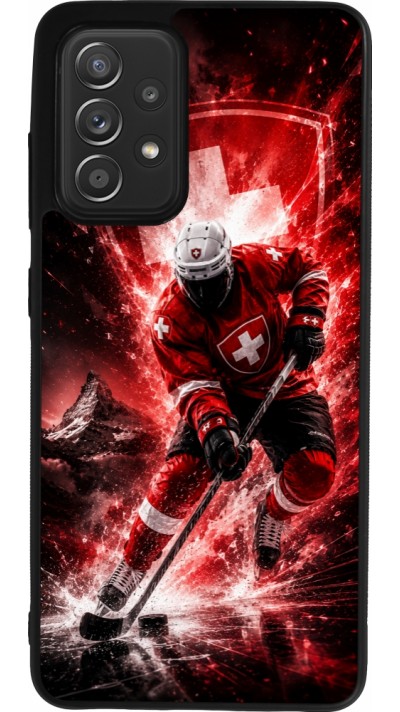 Samsung Galaxy A52 Case Hülle - Silikon schwarz Hockey World Championship Player