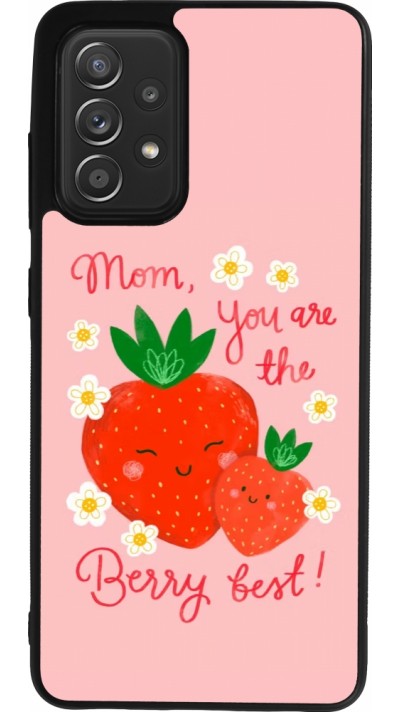 Samsung Galaxy A52 Case Hülle - Silikon schwarz Mom 2026 Berry best