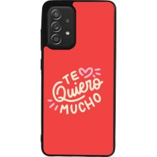 Samsung Galaxy A52 Case Hülle - Silikon schwarz Saint Valentines Day 26 Te quiero mucho