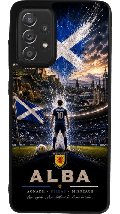 Coque Samsung Galaxy A52 - Silicone rigide noir Football Écosse splash 2026