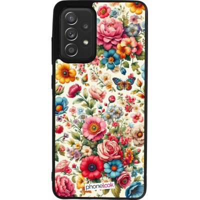 Samsung Galaxy A52 Case Hülle - Silikon schwarz Spring 25 fruehling bluetend