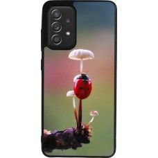 Coque Samsung Galaxy A52 - Silicone rigide noir Ladybird on a mushroom 2026