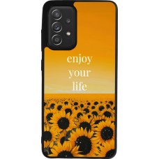 Samsung Galaxy A52 Case Hülle - Silikon schwarz Summer 2026 Enjoy your life