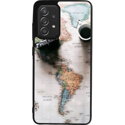 Samsung Galaxy A52 Case Hülle - Silikon schwarz Travel 01