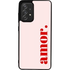 Samsung Galaxy A52 Case Hülle - Silikon schwarz Valentine 2024 amor