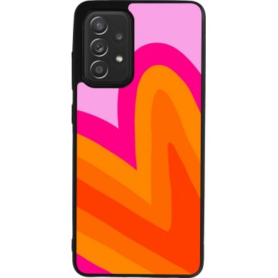 Samsung Galaxy A52 Case Hülle - Silikon schwarz Valentine 2024 heart gradient