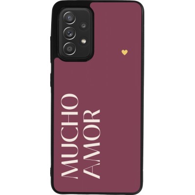 Samsung Galaxy A52 Case Hülle - Silikon schwarz Valentine 2024 mucho amor rosado