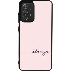 Samsung Galaxy A52 Case Hülle - Silikon schwarz Valentine 2023 i love you writing