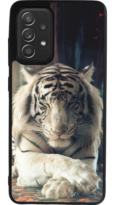 Samsung Galaxy A52 Case Hülle - Silikon schwarz Zen Tiger