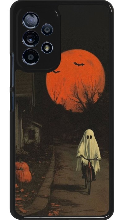Samsung Galaxy A53 5G Case Hülle - Halloween 2025 Ghost on a bicycle