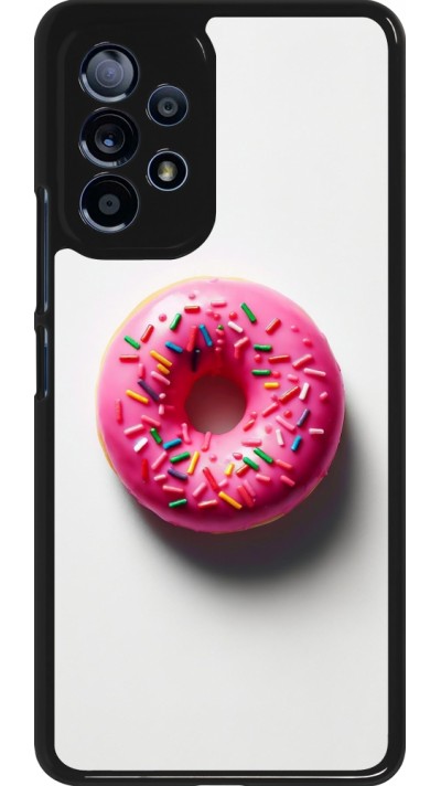 Samsung Galaxy A53 5G Case Hülle - Weisser Hintergrund, pinker Donut