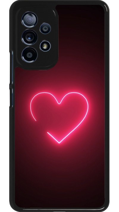 Samsung Galaxy A53 5G Case Hülle - Valentine 2023 single neon heart