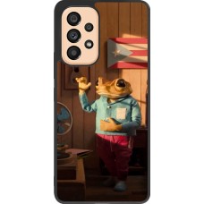 Coque Samsung Galaxy A53 5G - Silicone rigide noir Dancing frog DTMF