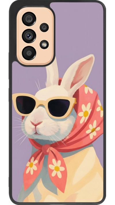 Samsung Galaxy A53 5G Case Hülle - Silikon schwarz Easter 2026 Rabbit with scarf
