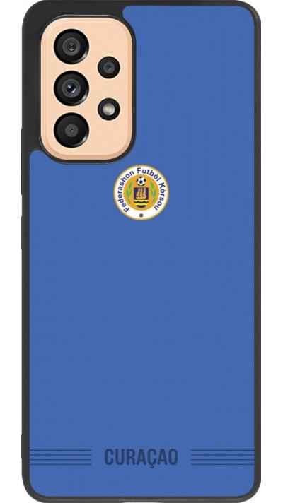 Samsung Galaxy A53 5G Case Hülle - Silikon schwarz Curaçao 2026 personalisierbares Fussballtrikot