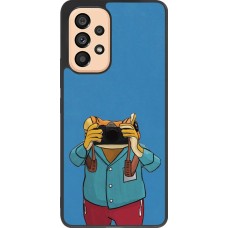 Coque Samsung Galaxy A53 5G - Silicone rigide noir Frog with camera DTMF