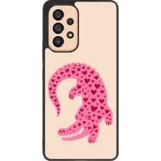 Samsung Galaxy A53 5G Case Hülle - Silikon schwarz Pink crocodile 2026