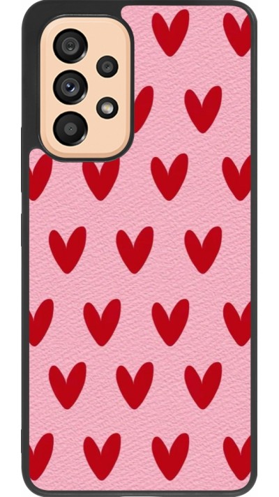 Samsung Galaxy A53 5G Case Hülle - Silikon schwarz Saint Valentines Day 26 Pattern heart