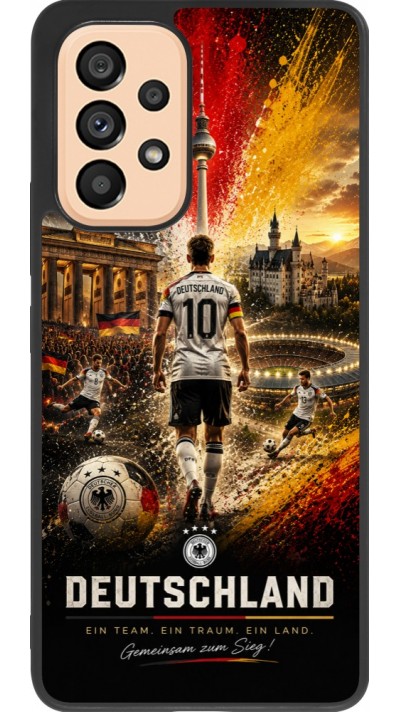Samsung Galaxy A53 5G Case Hülle - Silikon schwarz Fussball Deutschland splash 2026
