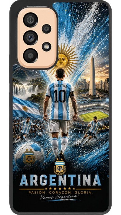 Samsung Galaxy A53 5G Case Hülle - Silikon schwarz Fussball Argentinien splash 2026