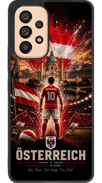 Samsung Galaxy A53 5G Case Hülle - Silikon schwarz Fussball Österreich splash 2026