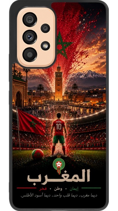 Samsung Galaxy A53 5G Case Hülle - Silikon schwarz Fussball Marokko splash 2026