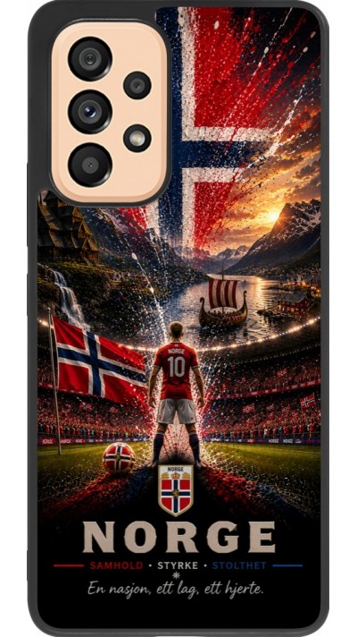 Samsung Galaxy A53 5G Case Hülle - Silikon schwarz Fussball Norwegen splash 2026