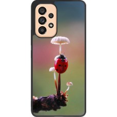 Coque Samsung Galaxy A53 5G - Silicone rigide noir Ladybird on a mushroom Spring 2026