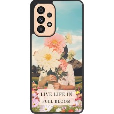 Coque Samsung Galaxy A53 5G - Silicone rigide noir Live life in full moon Spring 2026