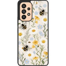Coque Samsung Galaxy A53 5G - Silicone rigide noir Pattern bees Spring 2026