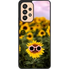 Coque Samsung Galaxy A53 5G - Silicone rigide noir Sunflower with glasses Spring 2026