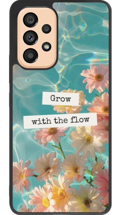 Coque Samsung Galaxy A53 5G - Silicone rigide noir Summer 2025 Grow with the flow