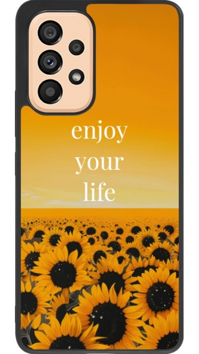 Samsung Galaxy A53 5G Case Hülle - Silikon schwarz Summer 2026 Enjoy your life