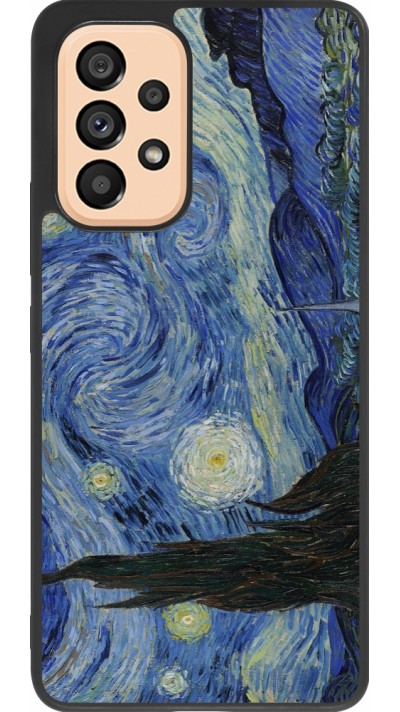 Coque Samsung Galaxy A53 5G - Silicone rigide noir Tableau art - La Nuit étoilée - Van Gogh