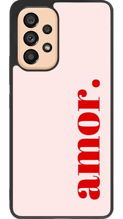 Coque Samsung Galaxy A53 5G - Silicone rigide noir Valentine 2024 amor