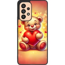 Samsung Galaxy A53 5G Case Hülle - Silikon schwarz Valentin 2024 Teddy Liebe