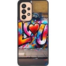 Coque Samsung Galaxy A53 5G - Silicone rigide noir Valentine 2025 Love U Tag