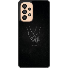 Samsung Galaxy A53 5G Case Hülle - Silikon schwarz Valentine 2023 hands forever