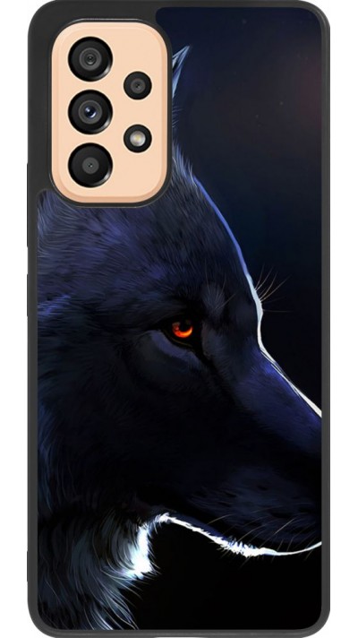 Coque Samsung Galaxy A53 5G - Silicone rigide noir Wolf Shape