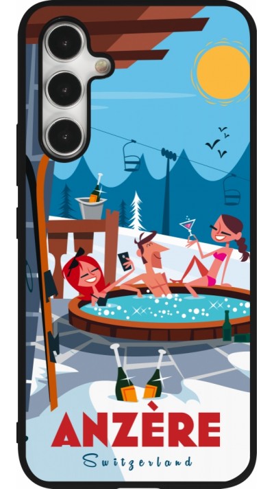 Samsung Galaxy A54 Case Hülle - Silikon schwarz Anzère Mountain Jacuzzi