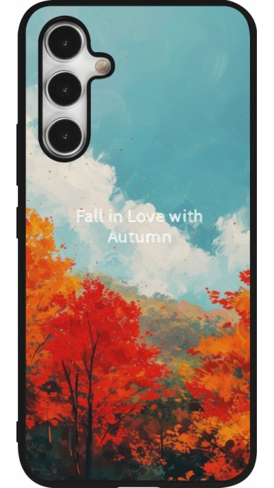 Samsung Galaxy A54 Case Hülle - Silikon schwarz Autumn 25 Fall in love